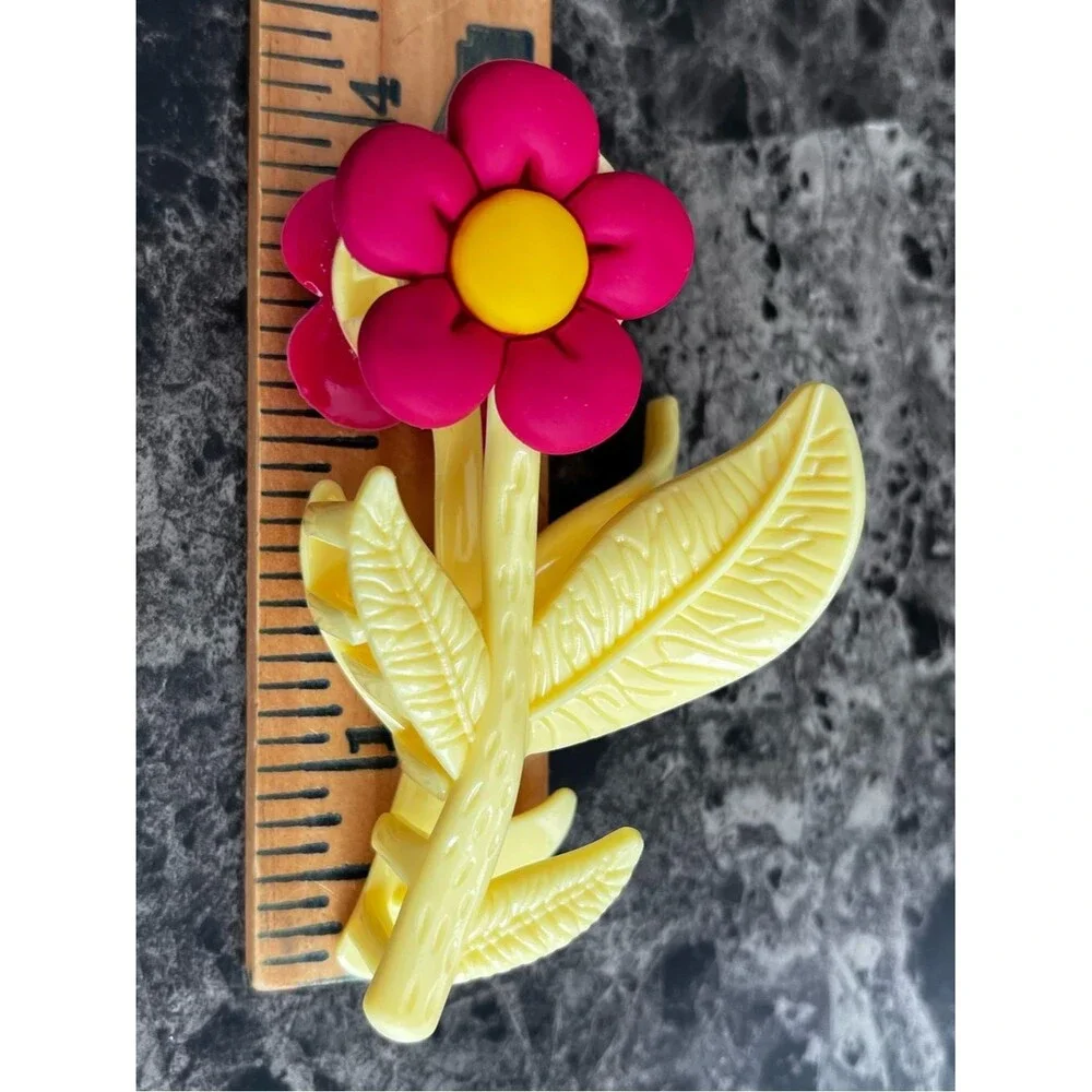 Flower Hair Claw Clip Set Yellow Sunflower & Colorful Flower Claw Clips